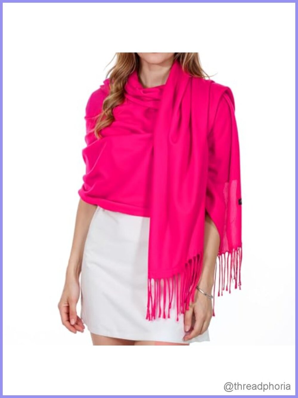 Pashmina Wrap Scarf Fringed Shawl for Women Weddings Evening Dresses